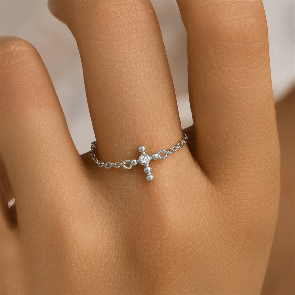 2g Weight Zircon Inlay Material Rings Classification Adjustable Ring Size 1 Piece Quantity Daily Occasion 925 Sterling Silver Material Geometric Pattern All Seasons Season Women's Gender Plating, Inlay Design IG Style Style 925 Sterling Silver Zircon Geometric Rings 925 Sterling Silver Rings 22