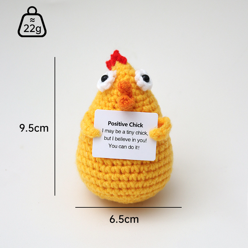 작은 닭 노란색 작은 주황색 입 P 카드