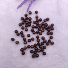 爆款复古黑梨木花木珠 天然木纹散珠直孔圆珠diy佛珠手串串珠材料
