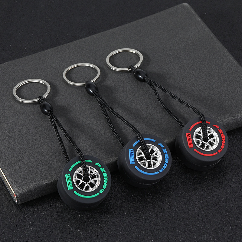 Cross-Border Soft Rubber Small Tire Keychain with Personalized Wheel Hub and Double-Sided Logo, Tire Keychain Accessory Gift Wholesale Cross-Border Soft Rubber Small Tire Keychain with Personalized Wheel Hub and Double-Sided Logo, Tire Keychain Accessory Gift Wholesale
