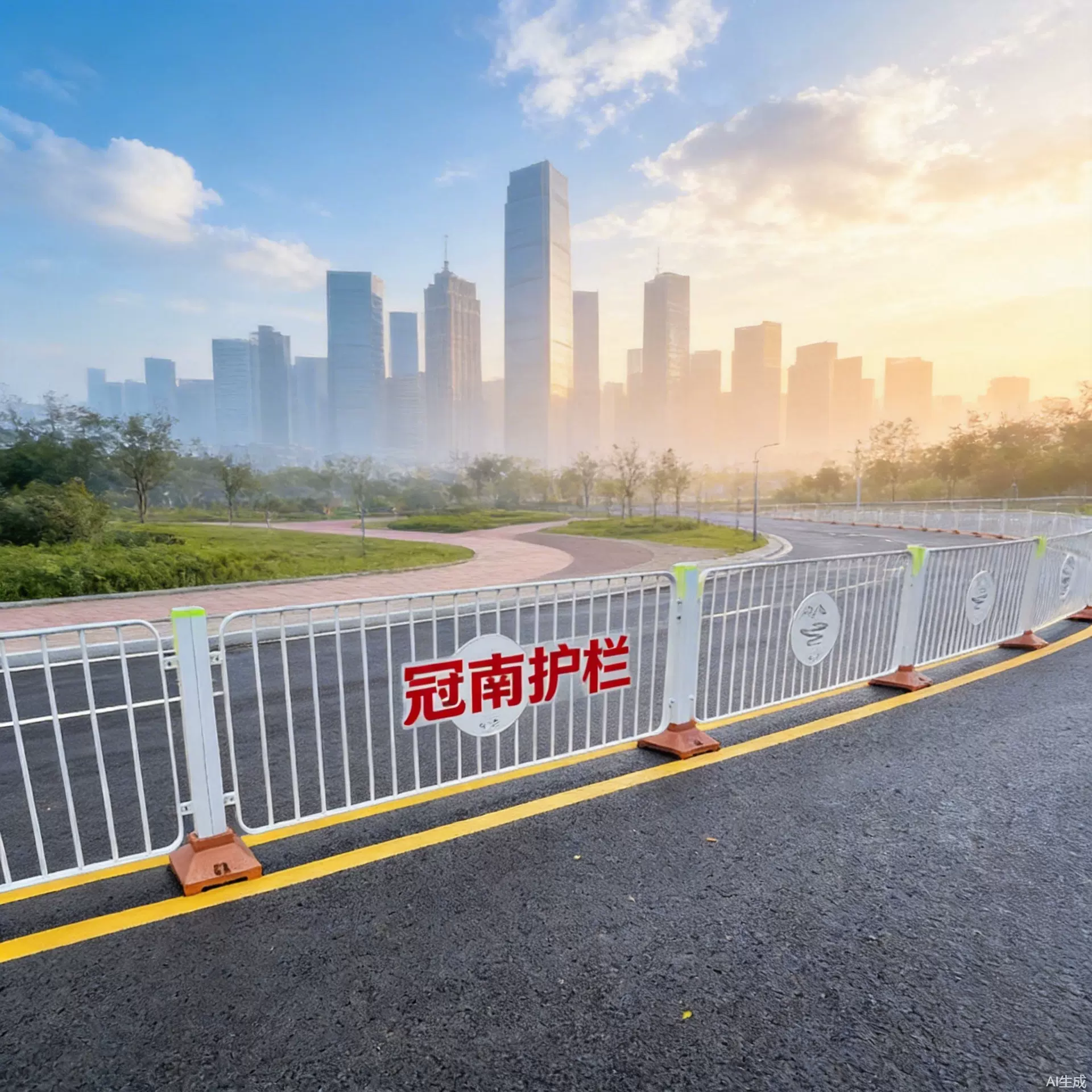 广州白云创意文化护栏城市地标路中分隔护栏人行道栏杆机非隔离栏