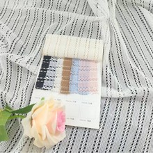 热销款全涤无弹蕾丝面料粗针条纹立体图案男装女装上衣连衣裙布料