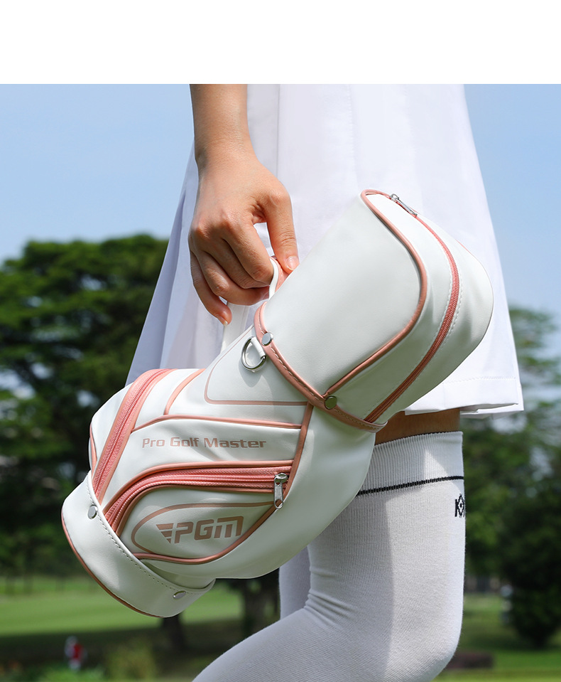 Túi golf mini nữ PGM xách tay đeo trước ngực 33.5x12x16 cm — SOB014-bột trắng chi tiết 11