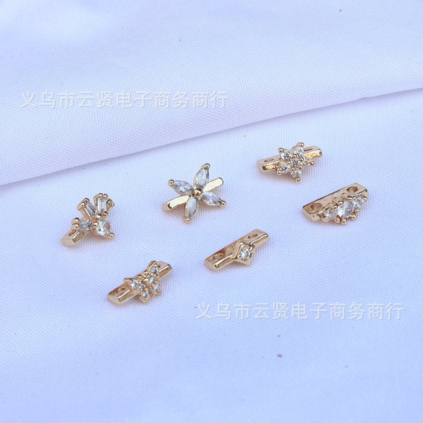 Copper beads with zircon pearl