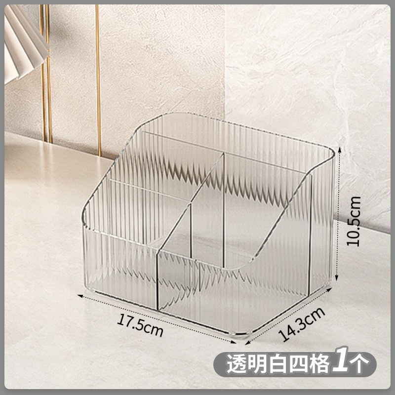 Caja de almacenamiento de cosméticos Comodador Cesta de almacenamiento transparente Mesa de escritorio Pen Holder Cosméticos Estante de almacenamiento de cosméticos image 8