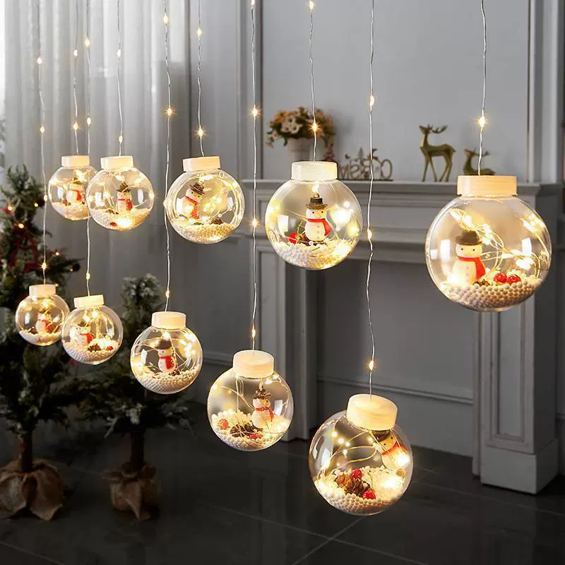 LED curtain string lights, 110 LEDs, 3 m, 8 modes, warm or colored, 110/220V plug options
