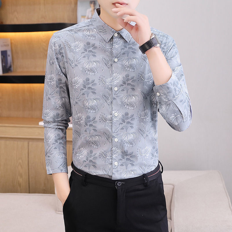 自主研发面料中心衬衫布料四面弹潮流设计感时尚印花薄款衬衣布料