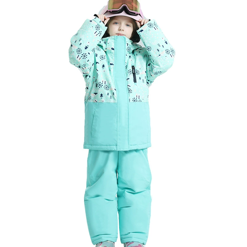 Winter children's ski ski suit, set for men and women, windproof waterproof warm jacket