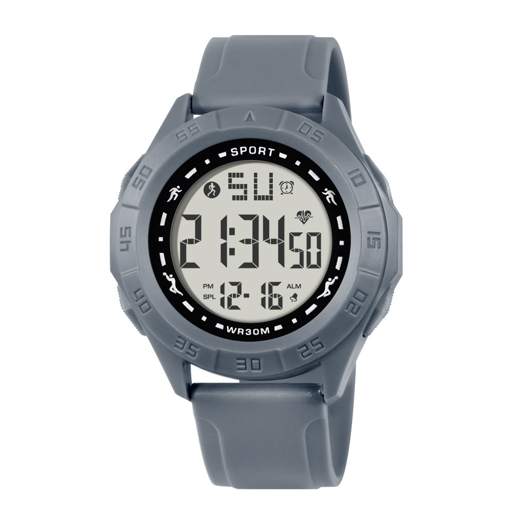 Reloj electrónico de tendencia alarma al aire libre multifuncional para estudiantes de género masculino y femenino cronometraje nocturno explosivo deportivo reloj electrónico al por mayor