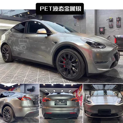 Original Car Paint Color Changing Film | Auto Color Change Film - pet-liquid-metal-silver-152m-17m
