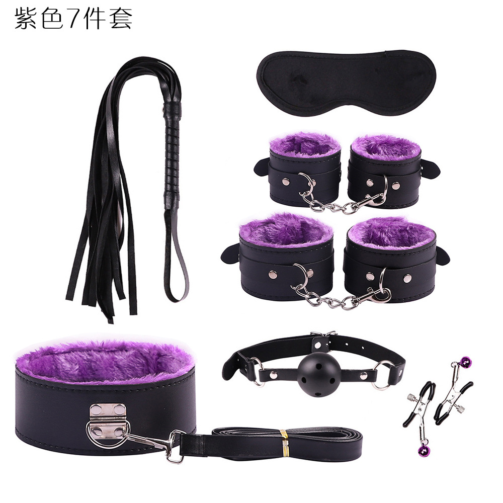 SM comercio exterior de 10 piezas de cuero sexy traje de peluche vinculante de 10 piezas juguetes alternativos productos sexuales