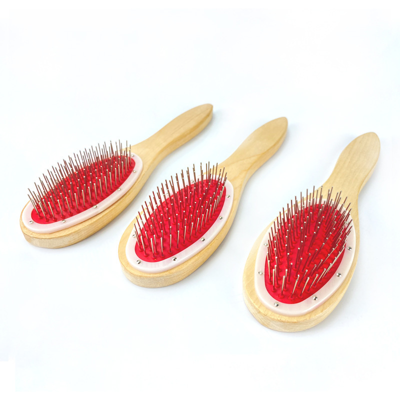 Wooden large steel comb wig comb special anti-static fake hair care tool to prevent wig dry frizz knot Wooden large steel comb wig comb special anti-static fake hair care tool to prevent wig dry frizz knot