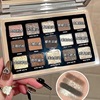 Natasha's same DIKALU retro charm 15 color cement eye shadow tray earth color sequins glittering pearl CD