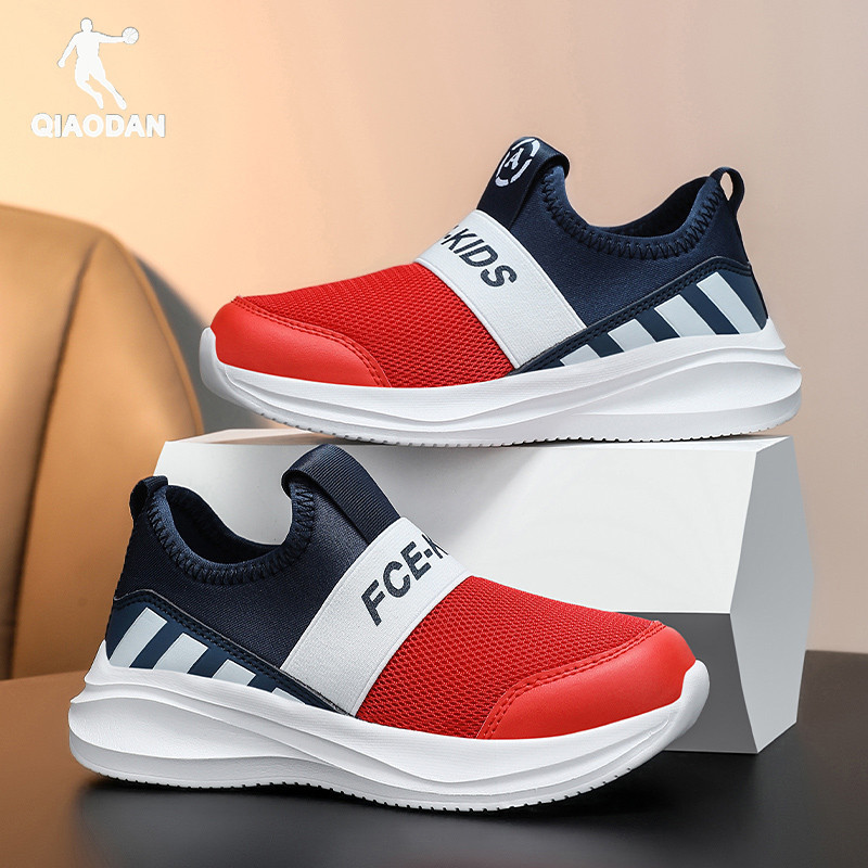 Jordan Children's Slip-On Casual Shoes 2026 New Spring Soft-Soled Double-Mesh Breathable Girls' Sports Running Shoes