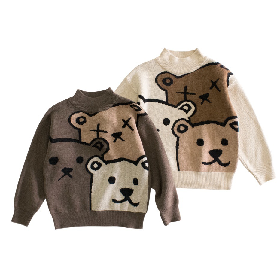 27 niños transfronterizos ropa para niños suministro en vivo suéter para niños suéter de oso ropa de bebé para niños entrega de una pieza