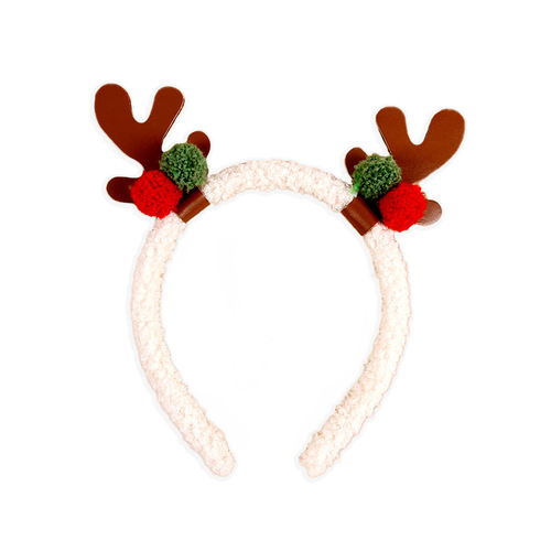 Christmas headband hair accessories super fairy antlers headdress Christmas Internet celebrity cute fur ball girl heart holiday dress hair accessories