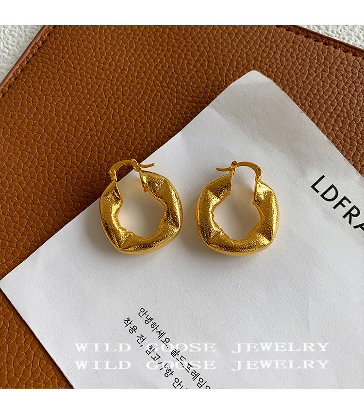 Retro Geometric Brass Plating Earrings 1 Pair display picture 7