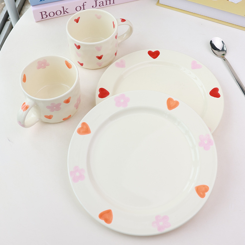 Original ins pintado a mano amor Taza de cerámica personalizada Linda taza de café taza de avena taza de desayuno taza al por mayor