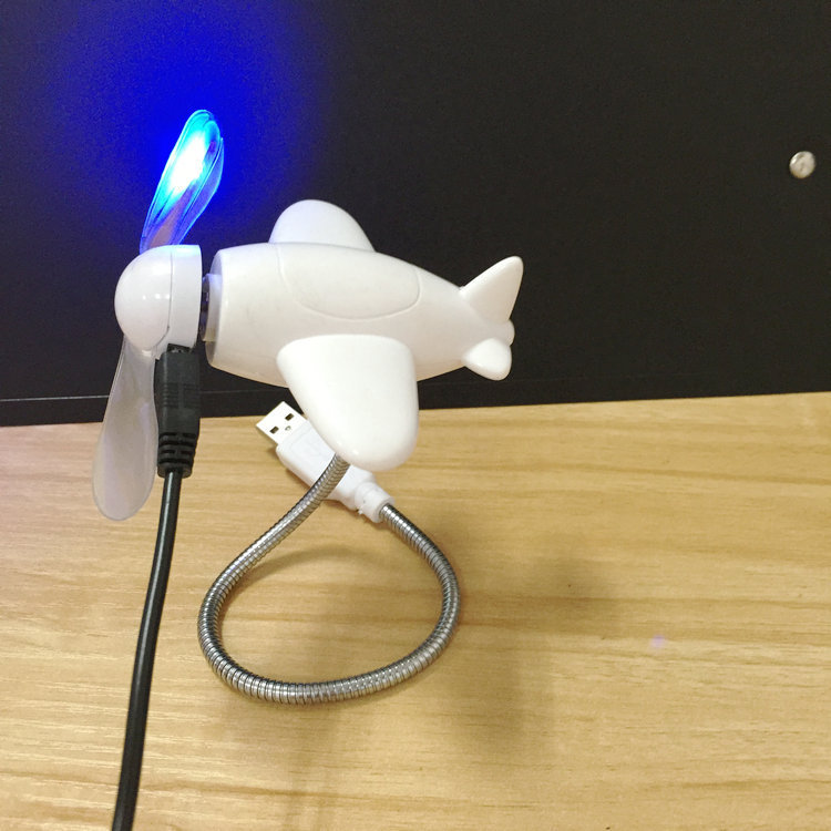 クリエイティブusb蛇形飛行機造形ファン広告diyフラッシュ発光ファンフラッシュファン|undefined