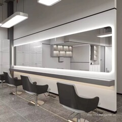 网红理发店发廊专用潮款大通镜发廊专用壁挂led发光智能镜