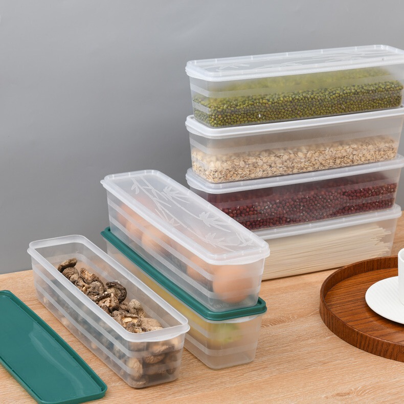 Food-Grade Noodle Storage Box, Kitchen Cereal and Noodle Box, Refrigerator Sealed Plastic Storage Box, Fresh-Keeping and Sealed