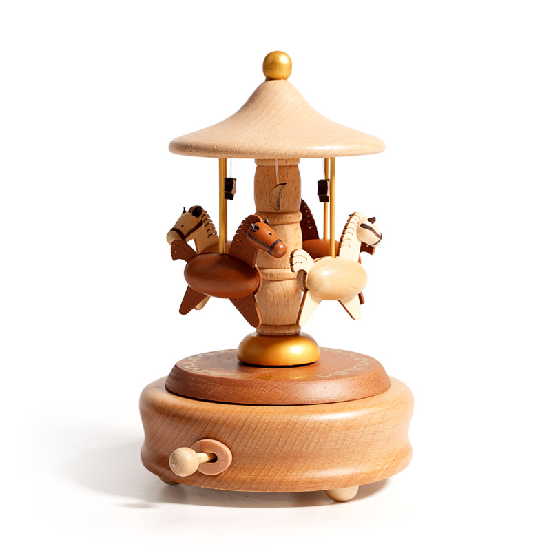 Personalidad transfronteriza tallada caja de música de madera creativa caja de ocho sonidos decoraciones para el hogar artesanías juguetes regalos de cumpleaños