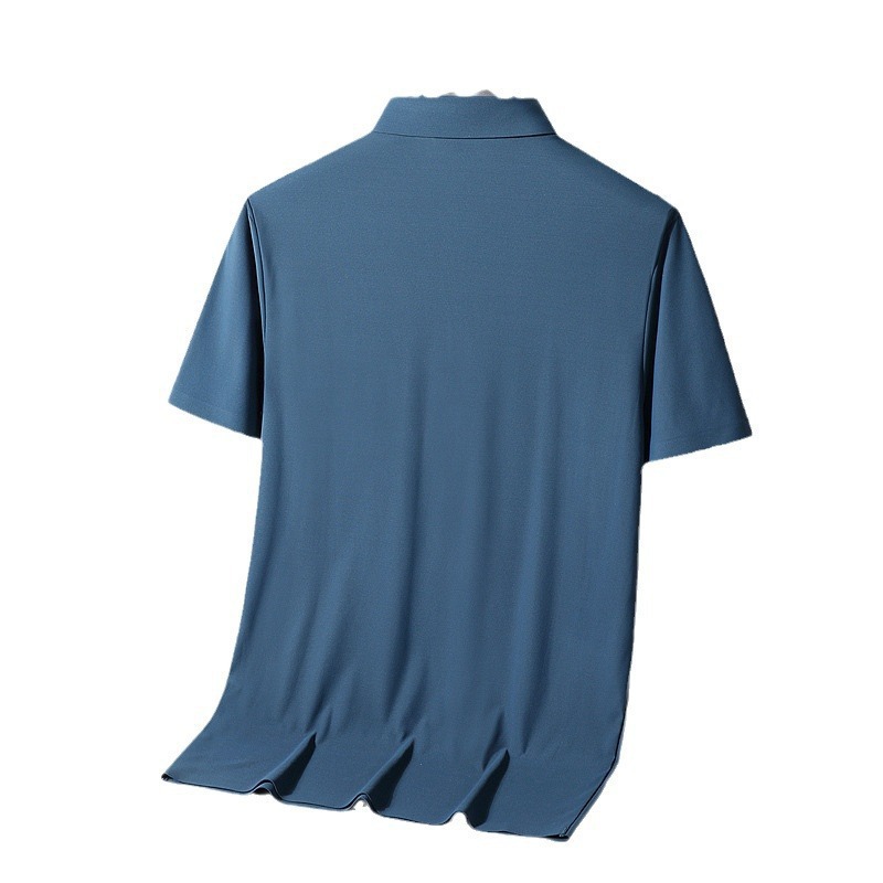 2023 nuevo polo de hombre de verano de color sólido simple chaqueta casual de hombre de gran tamaño con cuello corto