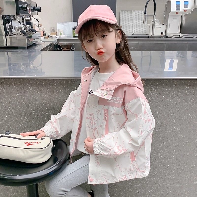 女童外套春秋款2025新款儿童洋气秋装夹克上衣女孩运动网红冲锋衣|undefined