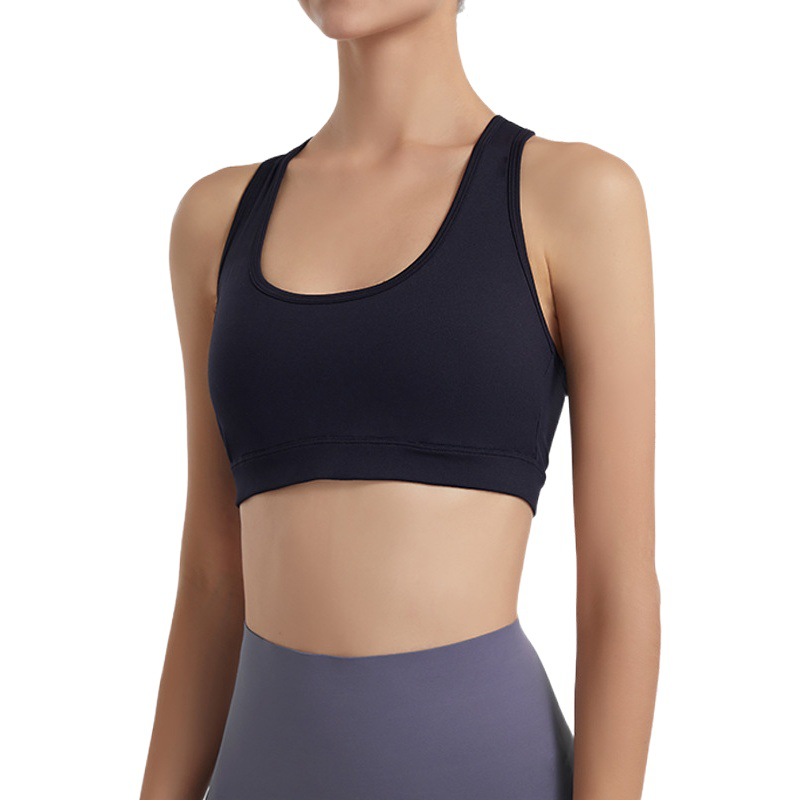 Nuevo estilo europeo y americano espalda breasted Sujetador deportivo ajustable yoga desnudo de las mujeres en forma de I belleza espalda fitness a prueba de golpes ropa interior