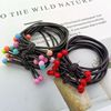 Korean version of the red beads hair ring hair jewelry Little Cherry colorful beads, head jewelry, hair with hair rubber band 2 yuan store stall source