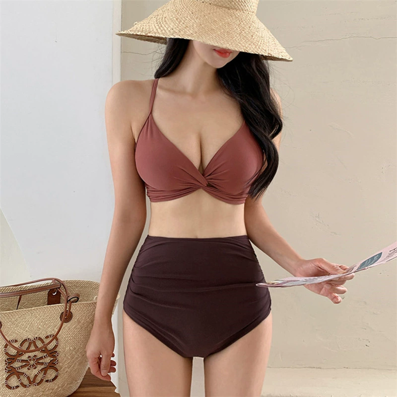 Раздельный сексуальный пляжный купальник, коллекция 2023 года, AliExpress, высокая талия, приталенный
