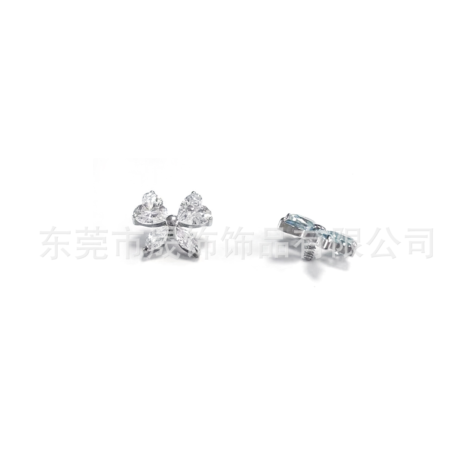 F136 Titanium Alloy Butterfly 结 Ear Stud Studded Heart 马眼 Cubic Zirconia Helix Cartilage Stud G23 Titanium Internal Thread Piercing Jewelry