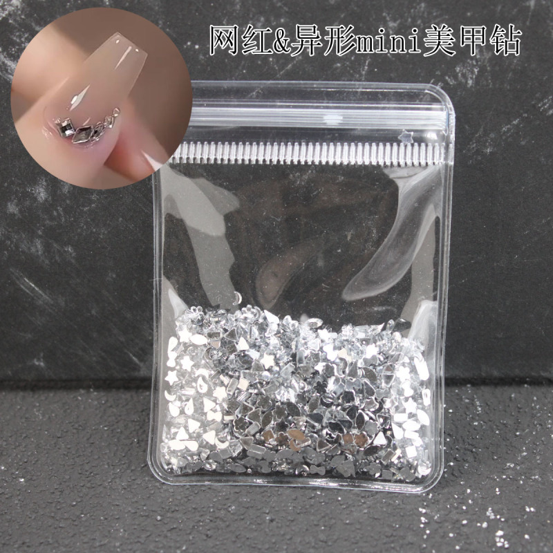 Nail Art Mini Small Diamond Small Shaped Drill Flat Bottom Drill Acrylic Nail Art White Diamond Warm Elf Same Style Special Small Drill Nail Art Mini Small Diamond Small Shaped Drill Flat Bottom Drill Acrylic Nail Art White Diamond Warm Elf Same Style Special Small Drill