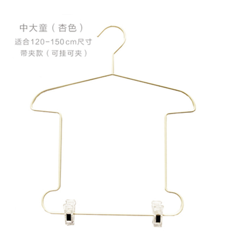 子供のワンピースセットのハンガーとクリップセットの組み合わせで、太くて無垢な金属の服を着て、洋服屋のハンガーを支えます。|undefined