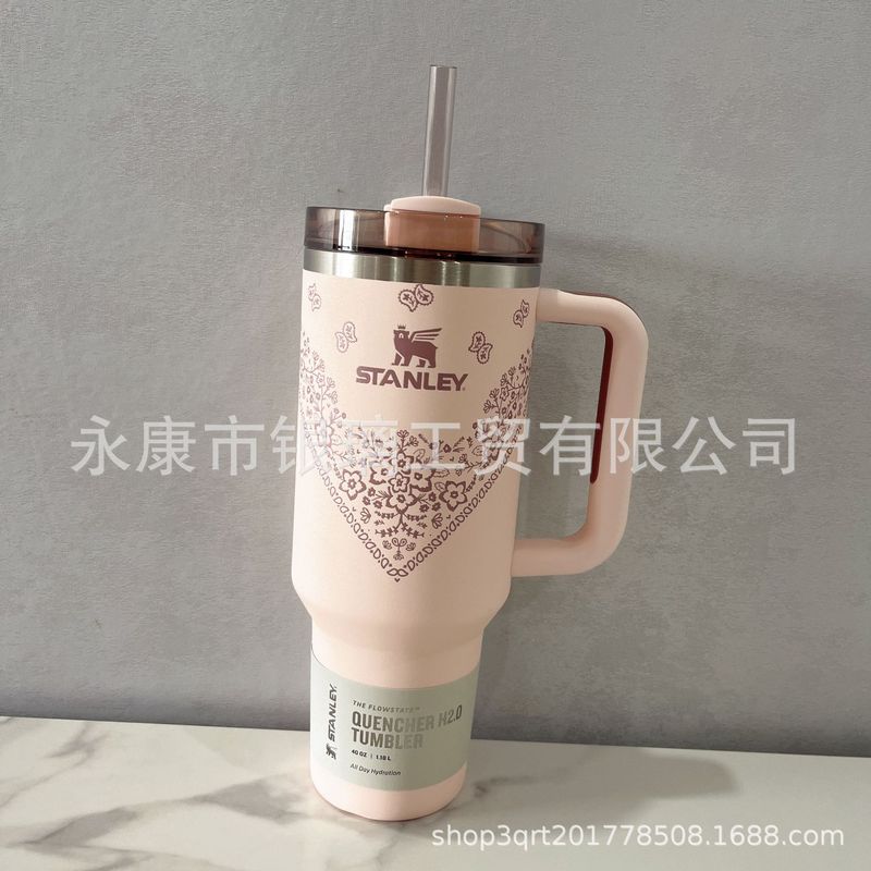 新品爆款stanley史丹利保温杯豹纹冰霸杯老虎大容量40汽车杯|undefined
