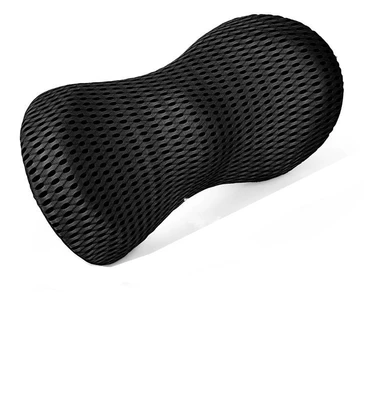 Cross-Border Car Cushion, Car Lumbar Cushion, Car Back Cushion, Waist Support, Office Chair Lumbar Support, Lumbar Support (Waist support) - black-regular-lumbar-support-rolled-into-pe-bag