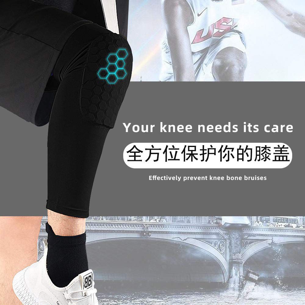 Panal rótula cubierta niños adultos baloncesto resistente a la caída anti-colisión leggings baile transpirable equipo de protección verano Delgado