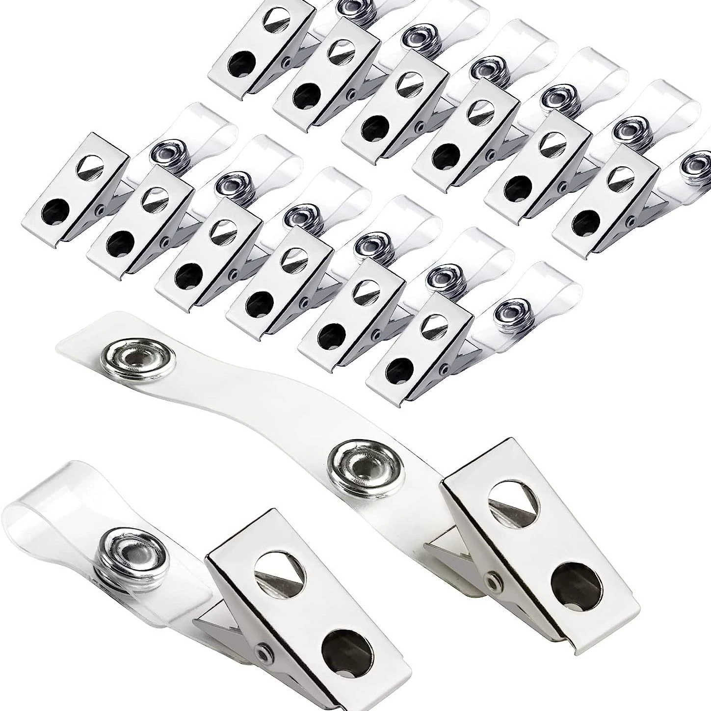 Однолунный двухлунный прозрачный ремень с металлическим значком зажим для значков зажим для значков