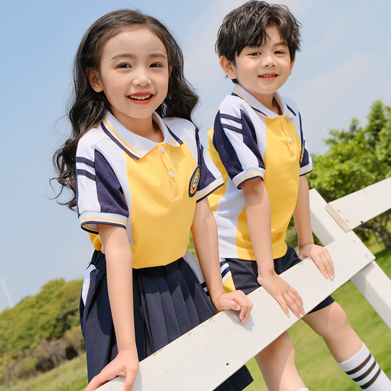 幼兒園園服套裝六一表演小學生校服寬鬆運動會夏季英倫風兒童班服