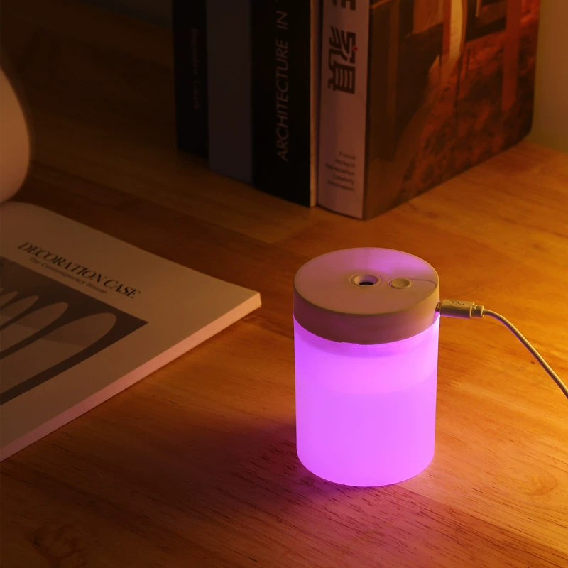 Мини USB увлажнитель, цветной LED, большой пар, несколько емкостей (200–600 мл)