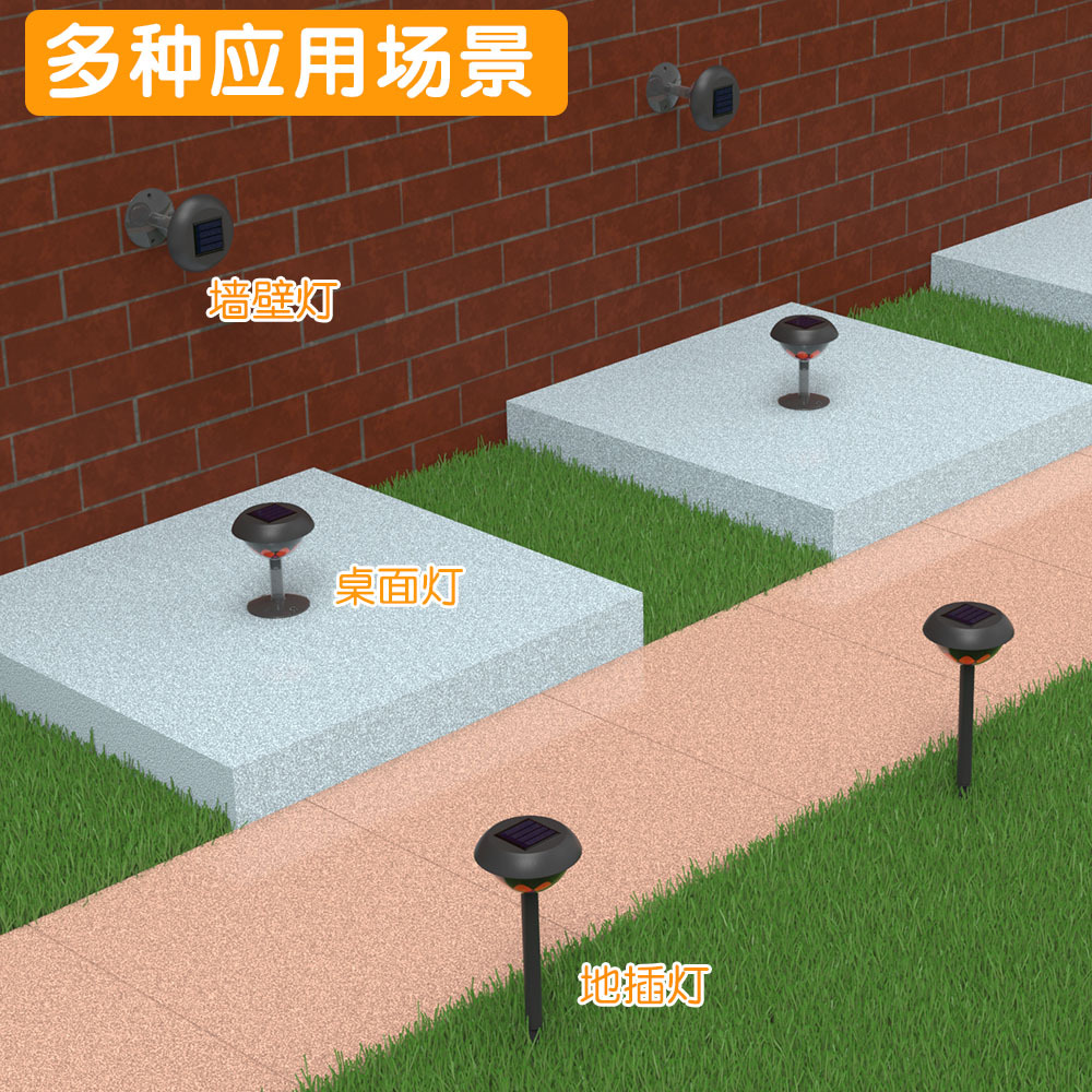 Salida patio lámpara solar villa jardín de flores flor sol piso impermeable proyección luz nocturna luz ambiental al por mayor