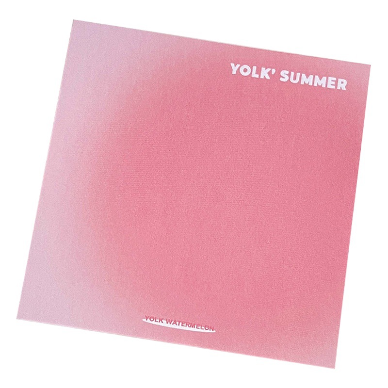 INS estilo verano color yema de huevo halo nota adhesiva simple gradiente nota adhesiva etiqueta mano cuenta papel al por mayor