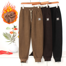 冬款木棉束口大码奥黛绒裤子灯芯女新款女装宽松显瘦束脚哈伦裤子