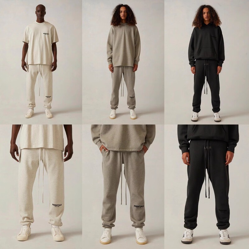 Trendy Brand Essentials American High Street Fashion Brand Miki Fleece Jogger Sweatpants Comfortable and Stylish Streetwear