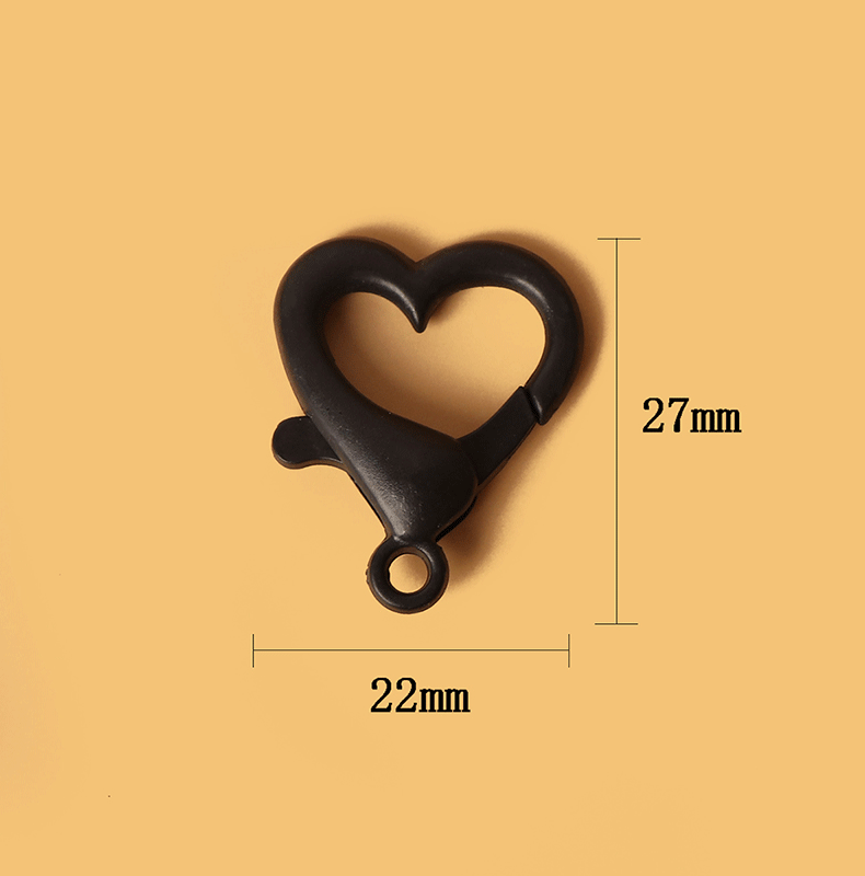 1 Piece 22 * 27mm Arylic Heart Shape Jewelry Buckle display picture 1