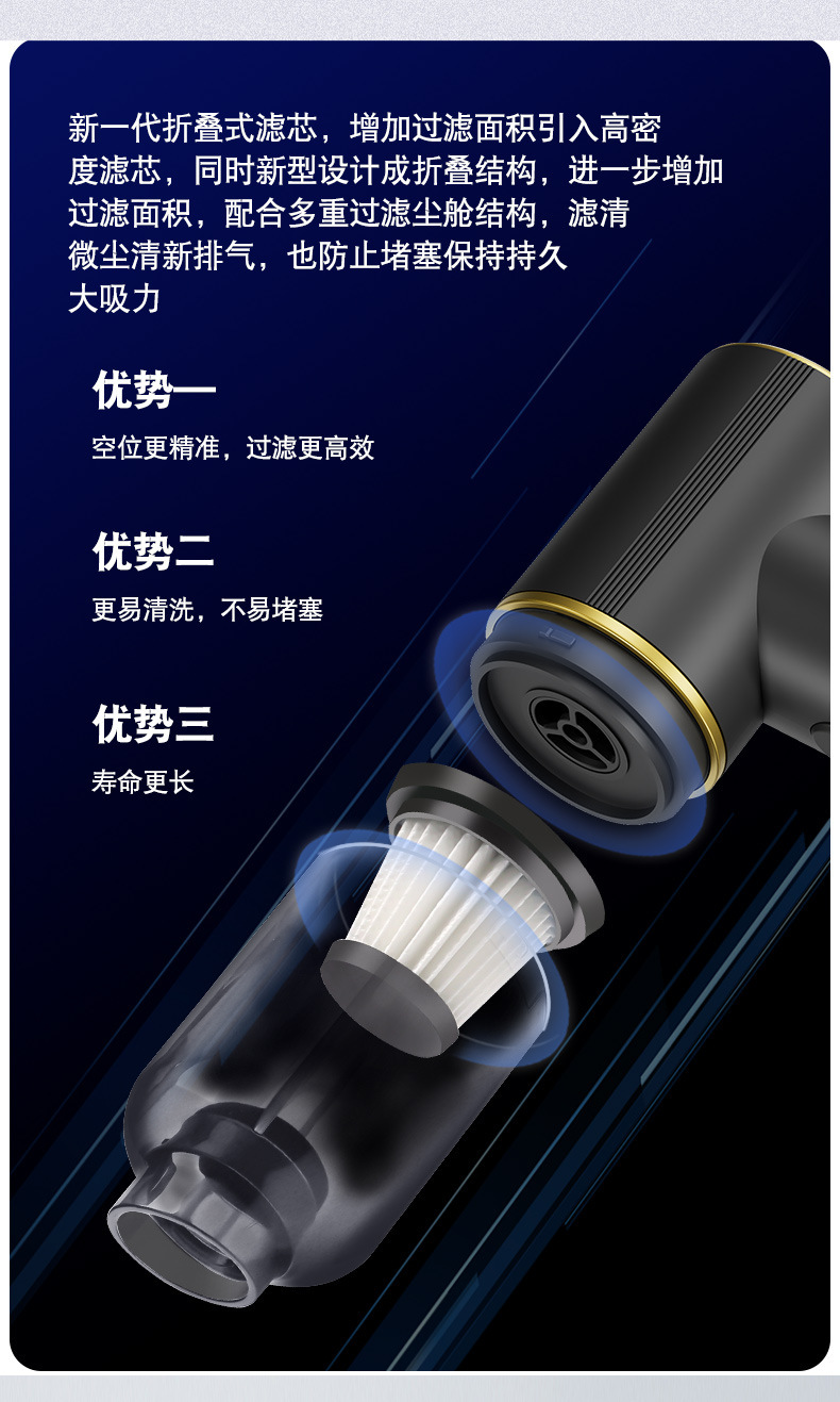 Wireless Car Vacuum Cleaner, Handheld, Small, Super Powerful Suction, Powerful Car Vacuum Cleaner, Mini Special-Purpose