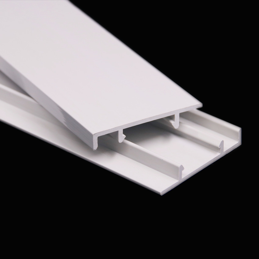 Perfil de extrusión de plástico PVC bordeando línea pared bordeando línea pvc chute fábrica simple fabricación directa