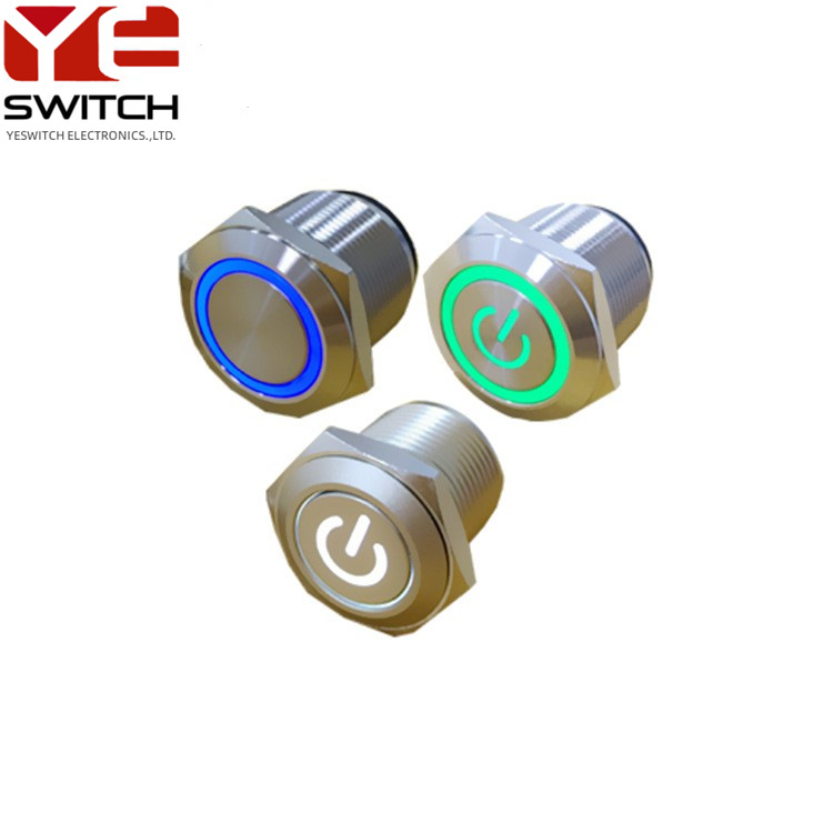 19毫米不锈钢金属按键 IP67 / IK10防水防爆按钮开关