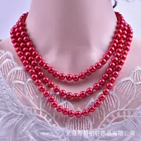 Двухслойное жемчужное ожерелье длинное платье для мамы элегантное платье cheongsam аксессуары женская мода с ожерельем ручной работы
