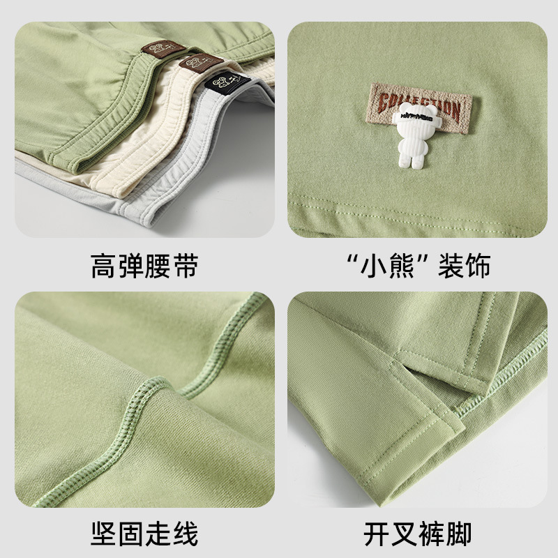 Pantalones interiores de hombre, ropa de hombre de alta calidad, pantalones de ángulo plano, pantalones cortos de algodón para hombres, procesamiento personalizado